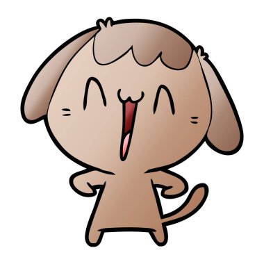 Çizgi film köpeğinin vektör çizimi