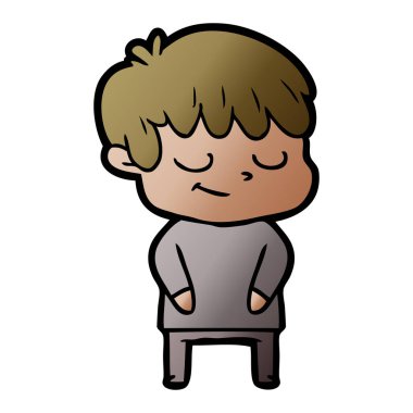 vektör çizim karikatür mutlu çocuk