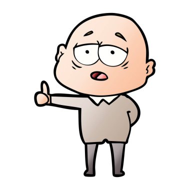 yorgun kel adam çizgi film