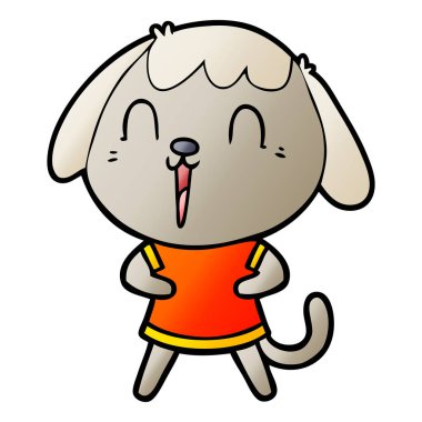 Çizgi film köpeğinin vektör çizimi