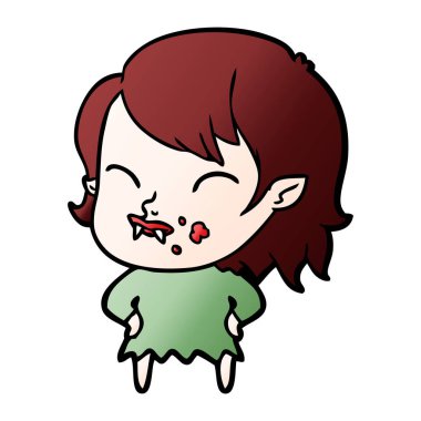 çizgi film vampir kız kanlı yanak