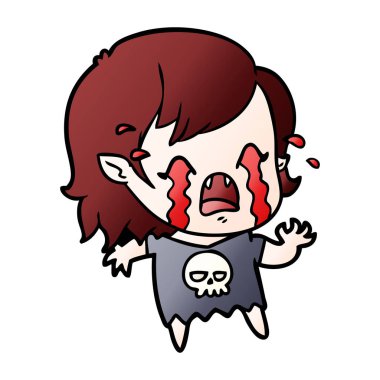 ağlayan vampir kız çizgi film