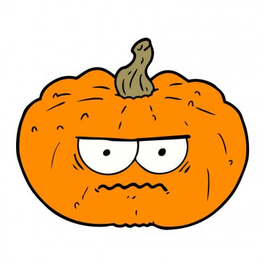 Çizgi film balkabağının vektör çizimi