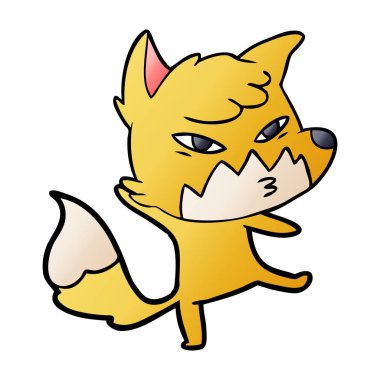 Çizgi film tilkisinin vektör çizimi