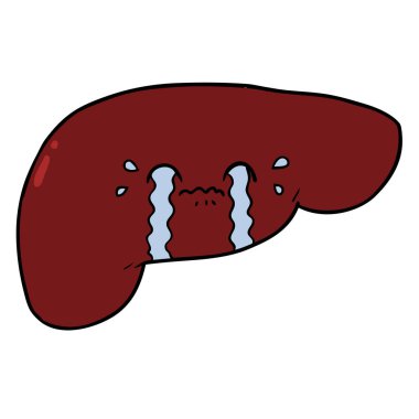 vektör çizim karikatür karaciğer