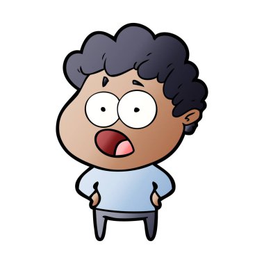 vektör çizim karikatür dostum şok