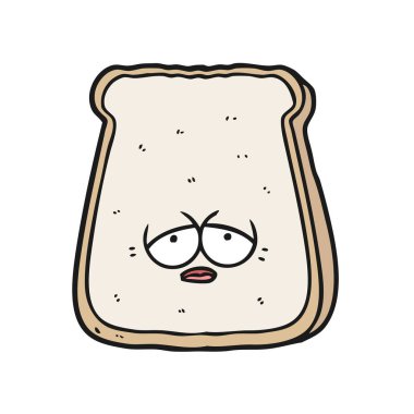 çizgi film yorgun eski dilim ekmek