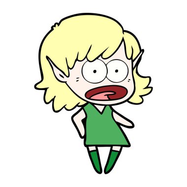 çizgi film şok elf kızı