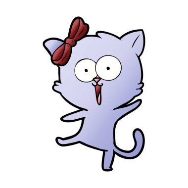 Çizgi film kedisinin vektör çizimi