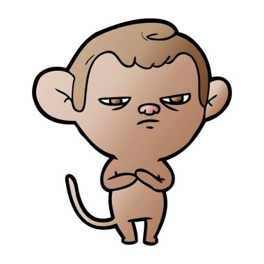 Çizgi film maymununun vektör çizimi