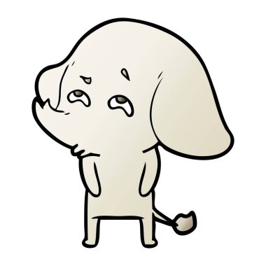 Çizgi film filinin vektör illüstrasyonu