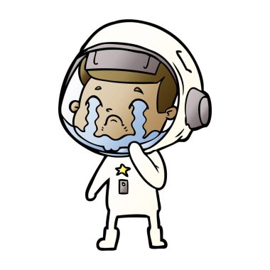 Çizgi film astronotunun vektör çizimi