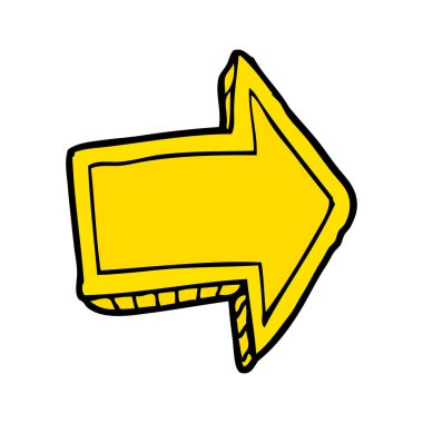 vektör çizim karikatür işaret eden ok