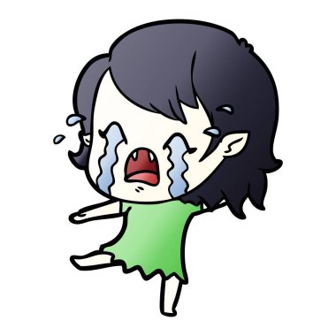 ağlayan vampir kız çizgi film