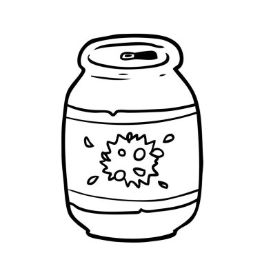 bir kutu soda çizgi çizme