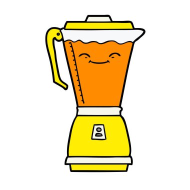 vektör çizim karikatür mutfak robotu