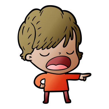 vektör çizim karikatür kadın söz