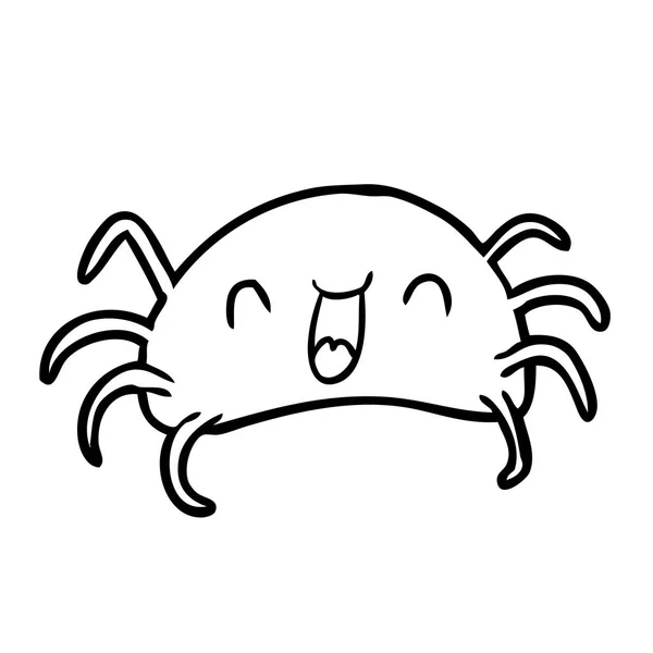 Dibujo Línea Una Araña Halloween — Vector de stock