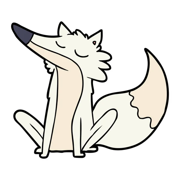 Vector Illustratie Van Cartoon Wolf — Stockvector