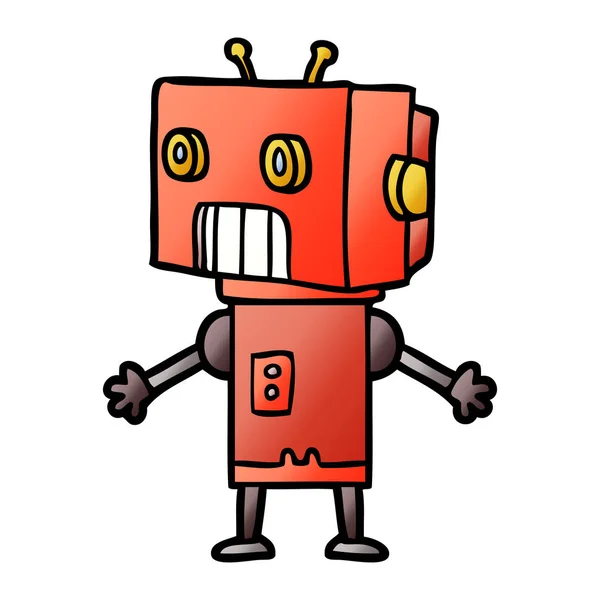 Vector Illustration Cartoon Robot — Stock Vector