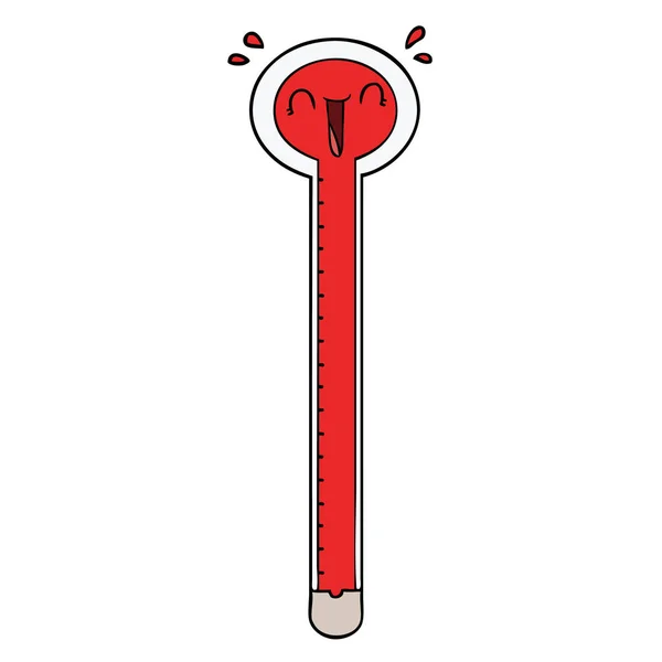 Ilustração Vetorial Termômetro Desenhos Animados — Vetor de Stock