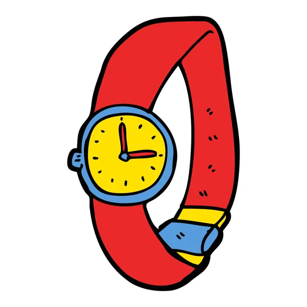 Vector Ilustración Reloj Pulsera Dibujos Animados — Archivo Imágenes Vectoriales