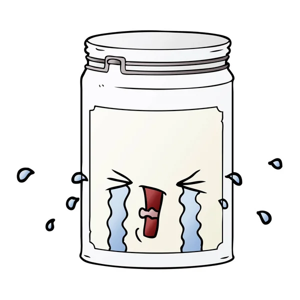 Vector Illustration Cartoon Glass Jar — Stock Vector