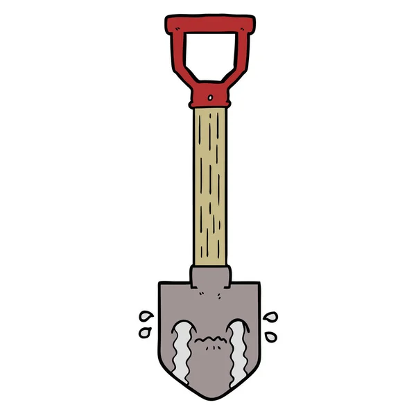 Vector Illustration Cartoon Shovel — Stock Vector