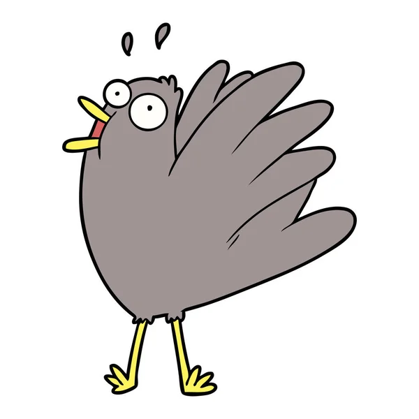 Illustrazione Vettoriale Uccelli Dei Cartoni Animati Che Gracchiano — Vettoriale Stock