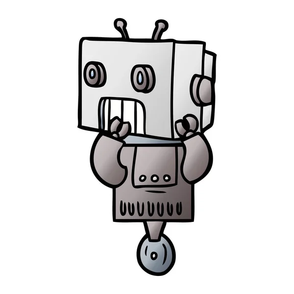 Vector Illustration Cartoon Robot — Stock Vector