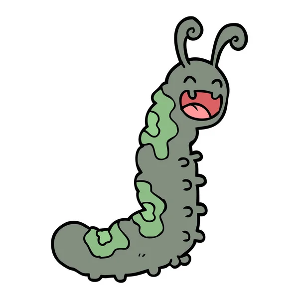 Vector Εικονογράφηση Της Caterpillar Αστείο Καρτούν — Διανυσματικό Αρχείο