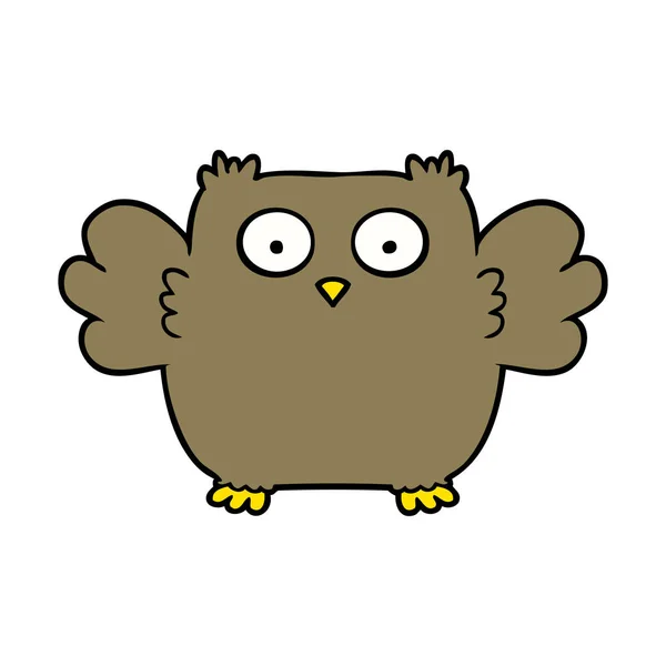 Vector Illustration Cute Cartoon Owl — Stock Vector