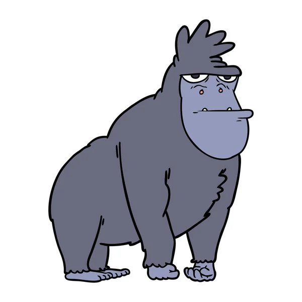 Vektor Illustration Von Cartoon Gorilla — Stockvektor