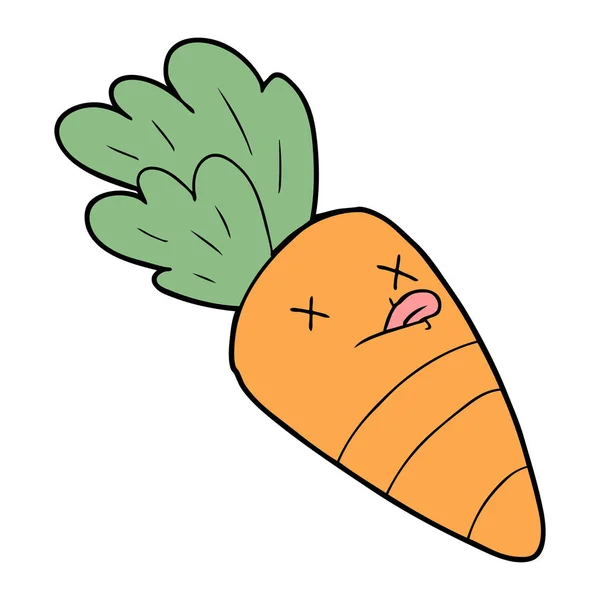 Vector Illustration Cartoon Carrot — Stock Vector