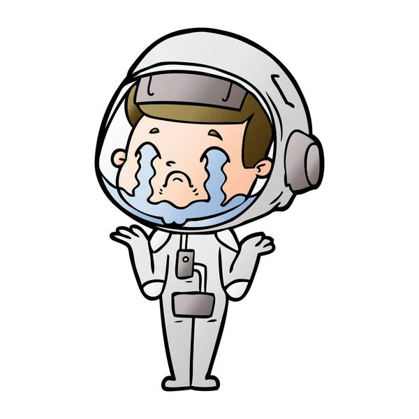 Vektor Illustration Tecknad Astronaut — Stock vektor