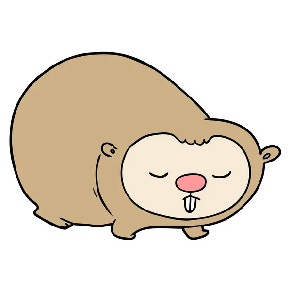 Ilustración Vectorial Wombat Dibujos Animados — Vector de stock