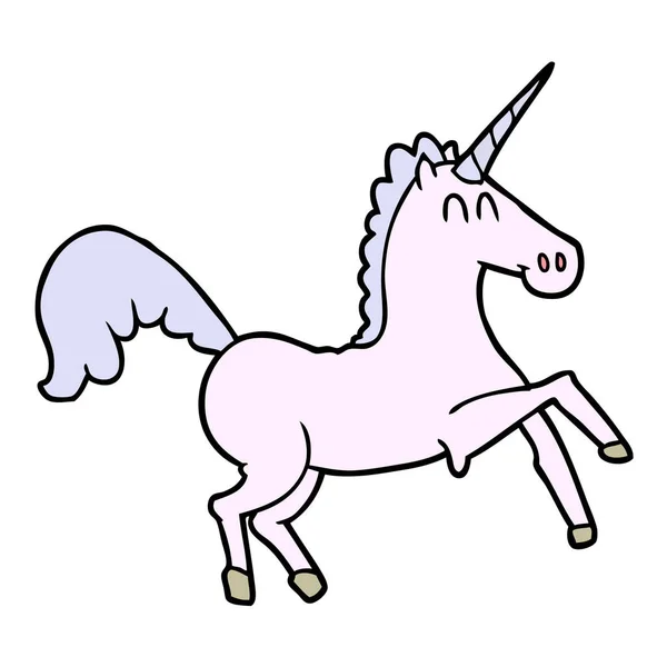 Ilustración Vectorial Del Unicornio Dibujos Animados — Vector de stock