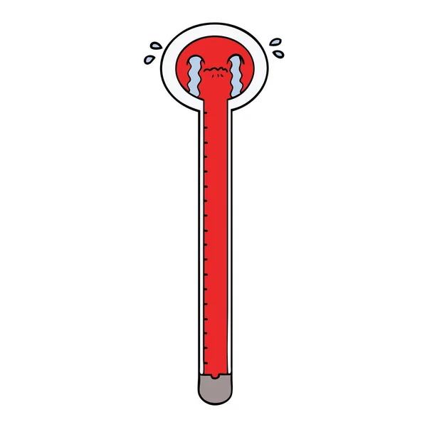 Vector Illustration Cartoon Thermometer — Stock Vector