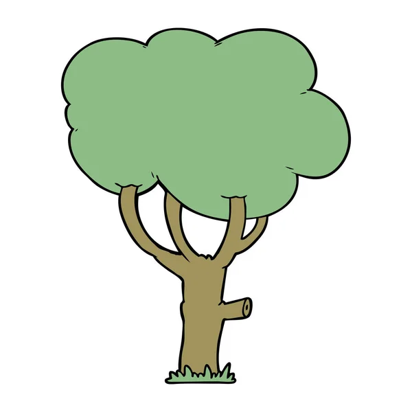 Εικονογράφηση Φορέα Του Δένδρου Κινουμένων Σχεδίων — Διανυσματικό Αρχείο