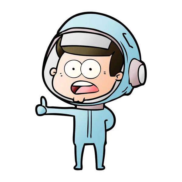 Vector Illustration Cartoon Astronaut — Stock Vector