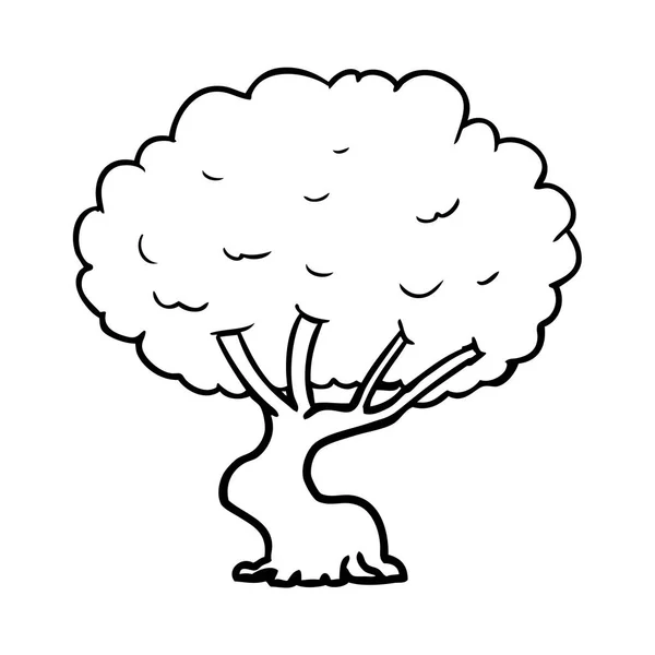 Disegno Linea Albero — Vettoriale Stock