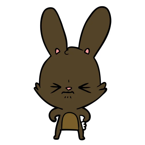Vector Illustration Cute Cartoon Rabbit — Stock Vector