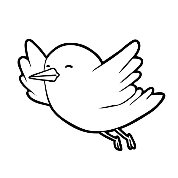 Dibujo Línea Pájaro Volando — Vector de stock