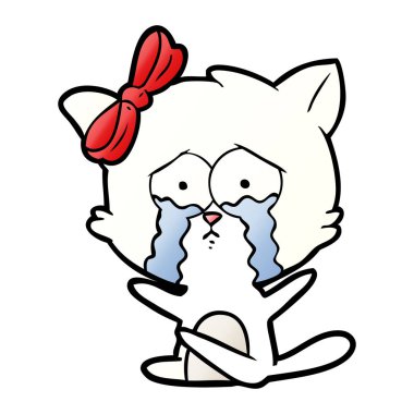 Çizgi film kedisinin vektör çizimi