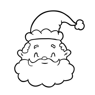 çizim için bir Noel Baba yüz
