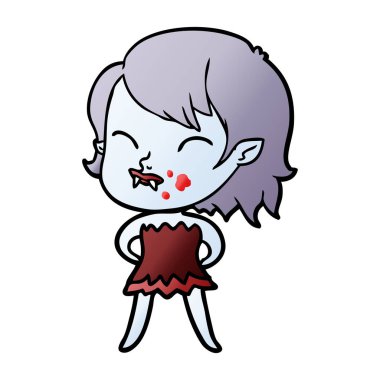 çizgi film vampir kız kanlı yanak