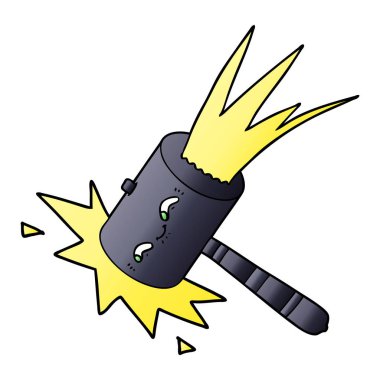 vektör çizim karikatür çekiç