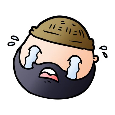 çizgi film sakallı erkek yüz