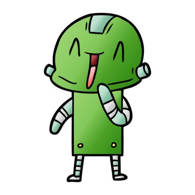 Çizgi film robotunun vektör çizimi