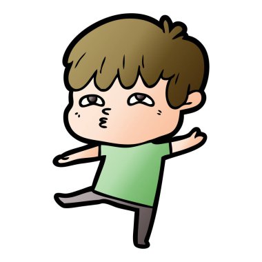 vektör çizim karikatür meraklı adam